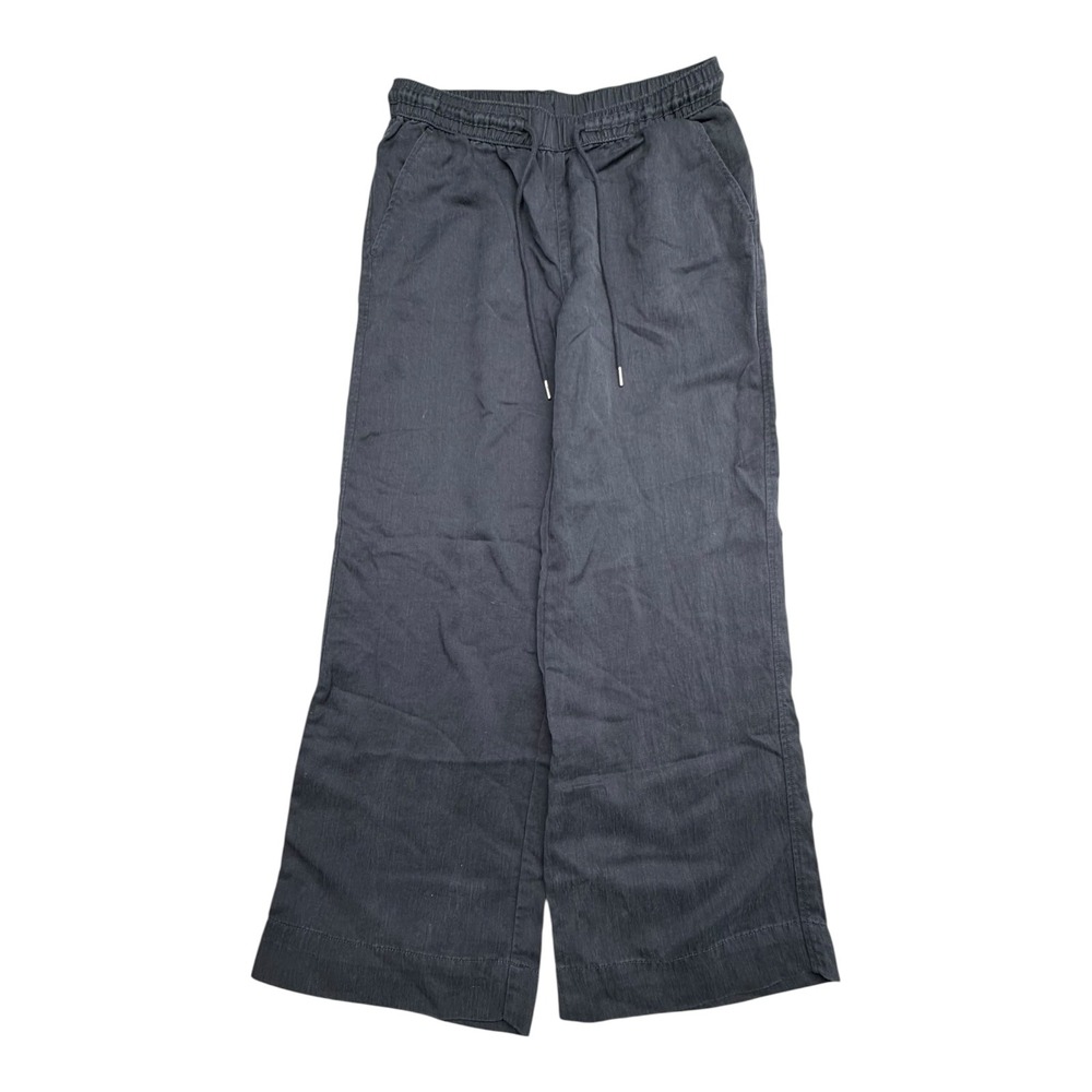 Calypso St Barth Womens Wide Leg Drawstring Pants Charcoal Grey Lyocell Blend M